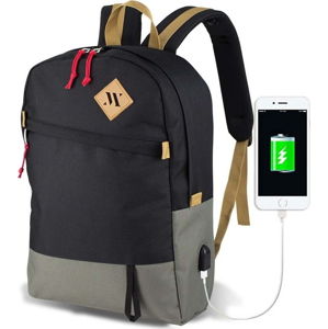 Šedo-černý batoh s USB portem My Valice FREEDOM Smart Bag