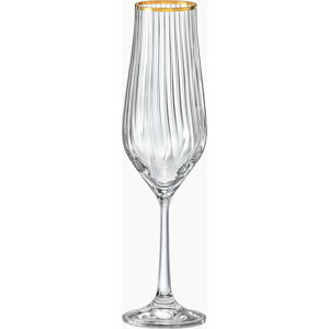 Sada 6 sklenic na šampaňské Crystalex Golden Celebration, 170 ml
