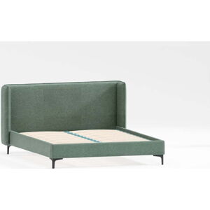 Zelená čalouněná dvoulůžková postel s roštem 180x200 cm Basti – Ropez