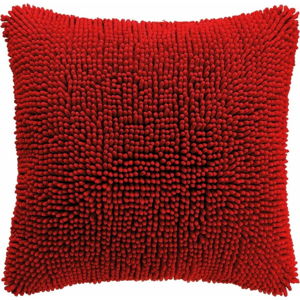 Červený povlak na polštář Tiseco Home Studio Shaggy, 45 x 45 cm