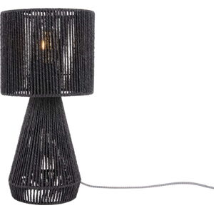 Černá stolní lampa se stínidlem z papírového výpletu (výška 40 cm) Forma Cone – Leitmotiv