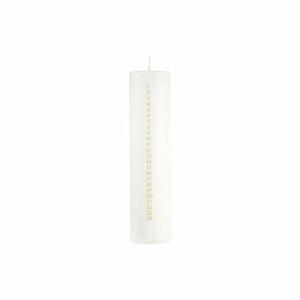 Bílá adventní svíčka s čísly Unipar, doba hoření 98 h