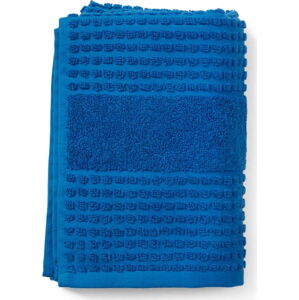 Modrý ručník z bio bavlny 50x100 cm Check – JUNA