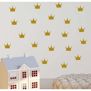 Sada žlutých samolepek na zeď North Carolina Scandinavian Home Decors Crown