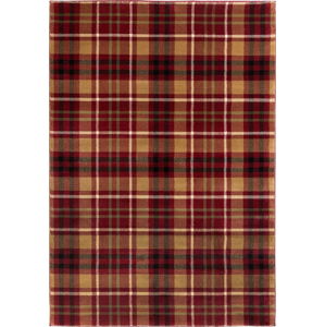 Červený koberec Flair Rugs Highland, 200 x 290 cm