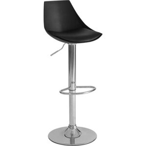 Černé barové židle s nastavitelnou výškou z imitace kůže v sadě 2 ks (výška sedáku 56,5 cm) – Casa Selección