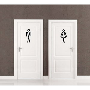Samolepka Ambiance Bathroom Men Women, 20 x 15 cm