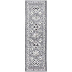 Světle šedý koberec Nouristan Saricha Belutsch, 80 x 250 cm
