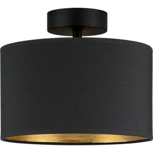 Černé stropní svítidlo s detailem ve zlaté barvě Bulb Attack Tres S, ⌀ 25 cm