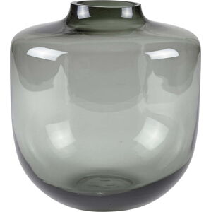 Šedá skleněná váza (výška 21 cm) Daun – Villa Collection