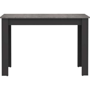 Černý jídelní stůl s deskou v dekoru betonu 110x70 cm Nice - TemaHome