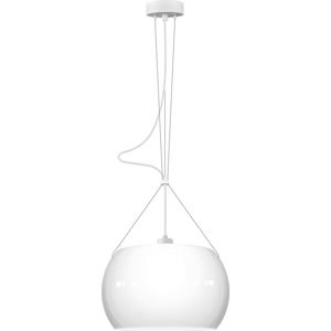 Bílé závěsné svítidlo Sotto Luce Momo Glossy, ⌀ 33 cm