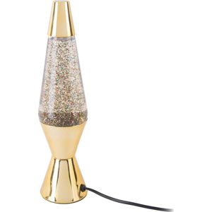 Stolní lampa ve zlaté barvě s glitry Leitmotiv Glitter, výška 37 cm