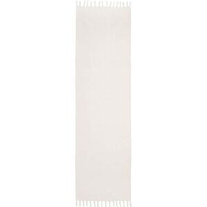 Bílý ručně tkaný bavlněný běhoun Westwing Collection Agneta, 70 x 250 cm