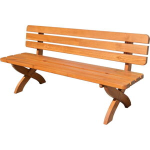 Hnědá dřevěná zahradní lavice Strong – Rojaplast