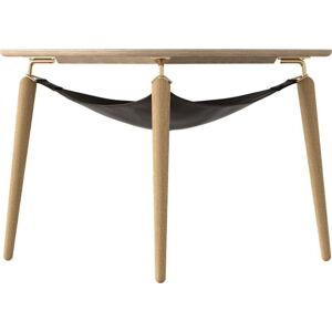 Kulatý konferenční stolek z dubového dřeva v přírodní barvě ø 80 cm Hang Out – UMAGE