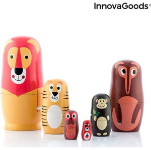 Dřevěné matrjošky ve tvaru zvířat InnovaGoods