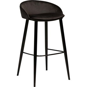 Černá sametová barová židle DAN-FORM Denmark Dual
