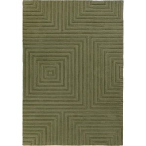 Zelený vlněný koberec Flair Rugs Estela, 160 x 230 cm