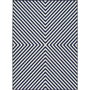 Modro-bílý venkovní koberec Universal Cannes Hypnotic, 150 x 80 cm