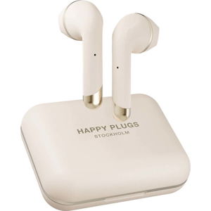Béžová bezdrátová sluchátka Happy Plugs Air 1 Plus