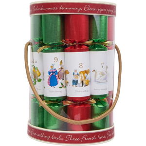 Vánoční crackery v sadě 12 ks 12 Days of Christmas - Robin Reed