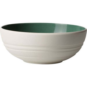 Bílo-zelená porcelánová miska Villeroy & Boch Leaf, 850 ml