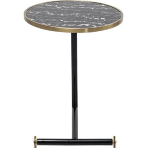 Černý odkládací stolek Kare Design San Remo Pole, ø 46 cm