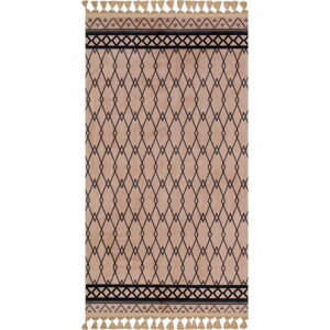 Hnědý pratelný koberec 200x100 cm - Vitaus