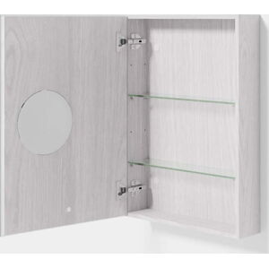 Bílá nástěnná koupelnová skřínka z dubového dřeva Wireworks Slimfit