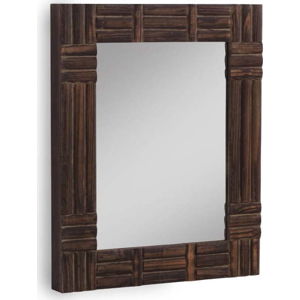 Hnědé nástěnné zrcadlo Geese, 57 x 70 cm