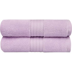 Sada 2 fialových ručníků do koupelny Mira, 90 x 50 cm