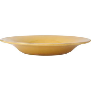 Žlutý kameninový polévkový talíř Côté Table Const, ⌀ 27 cm