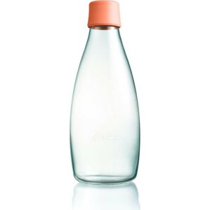 Meruňkově oranžová skleněná lahev ReTap, 800 ml
