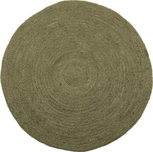 Zelený jutový koberec WOOOD Ross, ø 150 cm