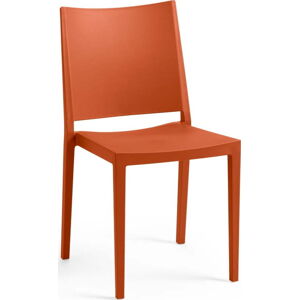 Oranžová plastová zahradní židle Mosk – Rojaplast