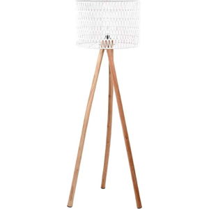 Bílá lampa z mangového dřeva LABEL51 Stripe