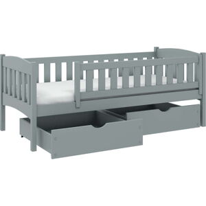 Šedá dětská postel s úložným prostorem 90x190 cm Gucio - Lano Meble