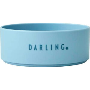 Světle modrá dětská miska Design Letters Mini Darling, ø 11 cm