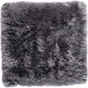 Šedý koberec z ovčí kožešiny Royal Dream Zealand Square, 70 x 70 cm