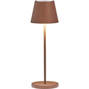 Hnědá LED stolní lampa s kovovým stínidlem (výška 34 cm) Cosenza – Fischer & Honsel