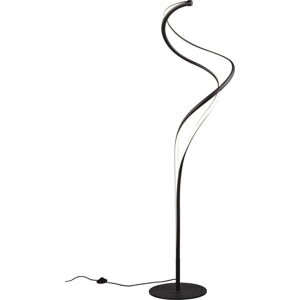 Černá LED stojací lampa s kovovým stínidlem (výška 160 cm) Nala – Trio Select