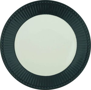 Bílo-šedý keramický talíř Green Gate Alice, ø 23 cm