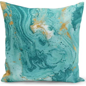 Tyrkysový dekorativní polštář Kate Louise Pretello, 43 x 43 cm