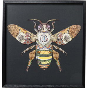 Zarámovaný obraz Kare Design Bee, 60 x 60 cm