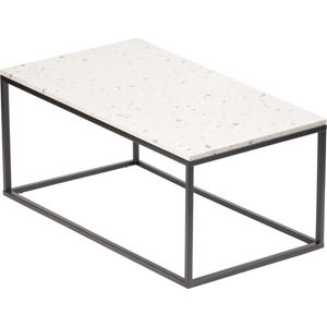 Konferenční stolek s kamennou deskou RGE Bianco, délka 110 cm