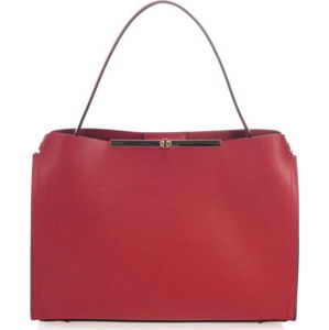 Červená kožená kabelka Lisa Minardi Ganna