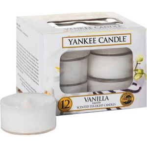 Sada 12 vonných svíček Yankee Candle Vanilla, doba hoření 4 h