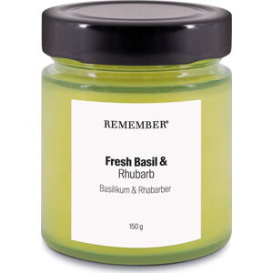 Vonná sojová svíčka doba hoření 35 h Fresh Basil & Rhubarb - Remember