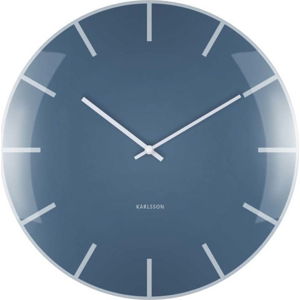 Modré nástěnné hodiny Karlsson Boxtel & Buijs
